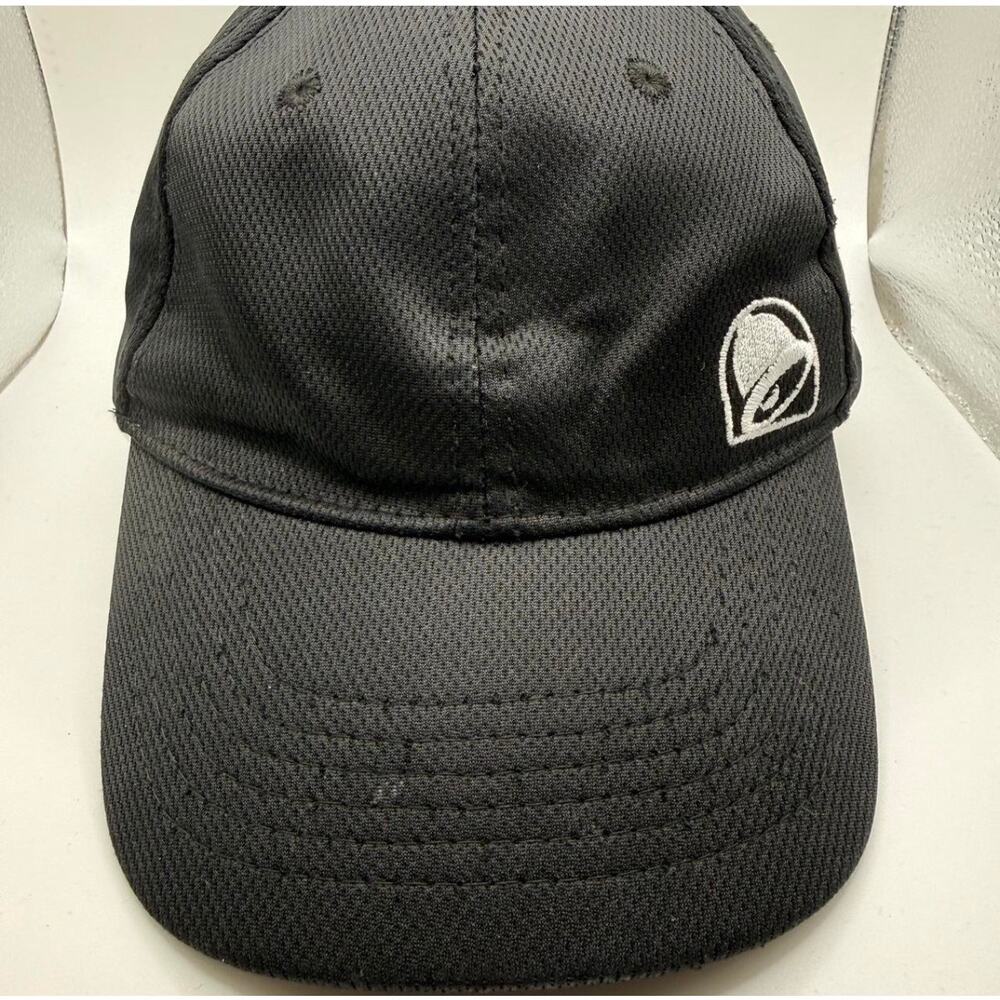 Taco Bell Snapback Cap Hat Bell Logo Crew Uniform Employee Black OSFA